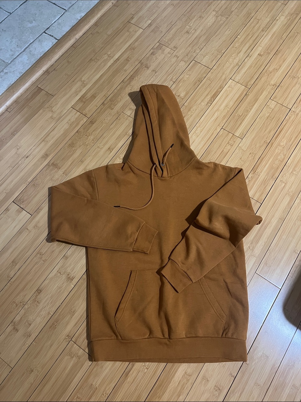 Zara Men's Rust Brown Pullover Hoodie